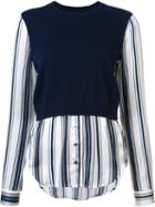 Veronica Beard 'mellow Mixed Media' Pullover, Women's, Size: Small, Blue, Silk/cashmere