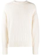 Ami Alexandre Mattiussi Crewneck Basket Stitch Sweater - White