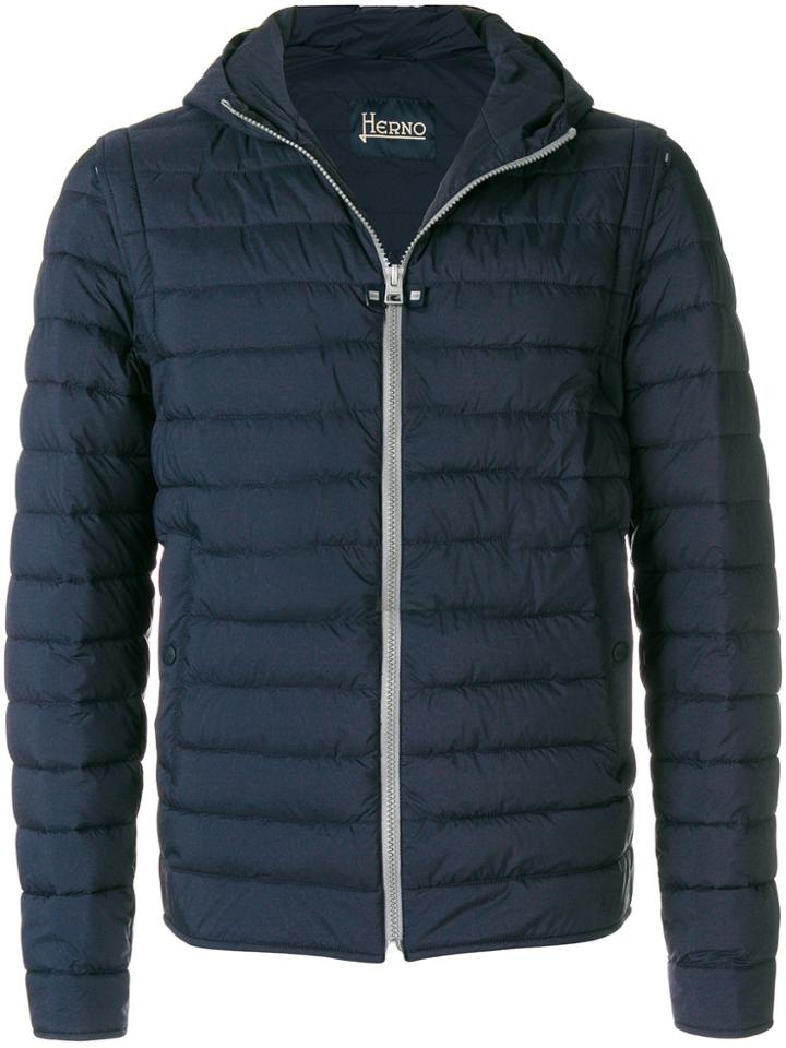 Herno Removable Sleeves Jacket - Blue