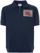 Kent & Curwen Embroidered Flag Polo Shirt - Blue