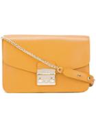 Furla Zaferano Shoulder Bag, Women's, Yellow/orange, Leather/metal (other)