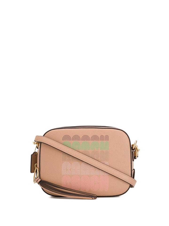 Coach Logo Print Camera Bag - Pink