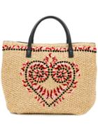 Ermanno Scervino Stitched Heart Shoulder Bag - Nude & Neutrals