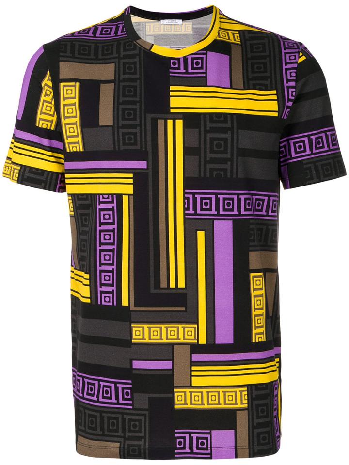 Versace Collection - Greek Print T-shirt - Men - Cotton - M, Black, Cotton