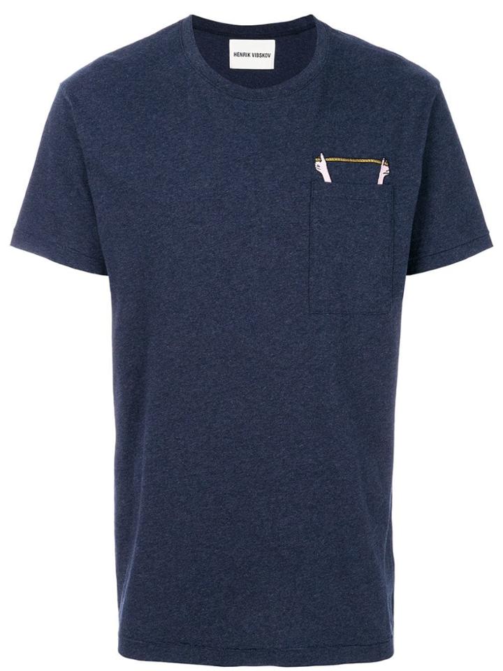 Henrik Vibskov Measuring Hands T-shirt - Blue