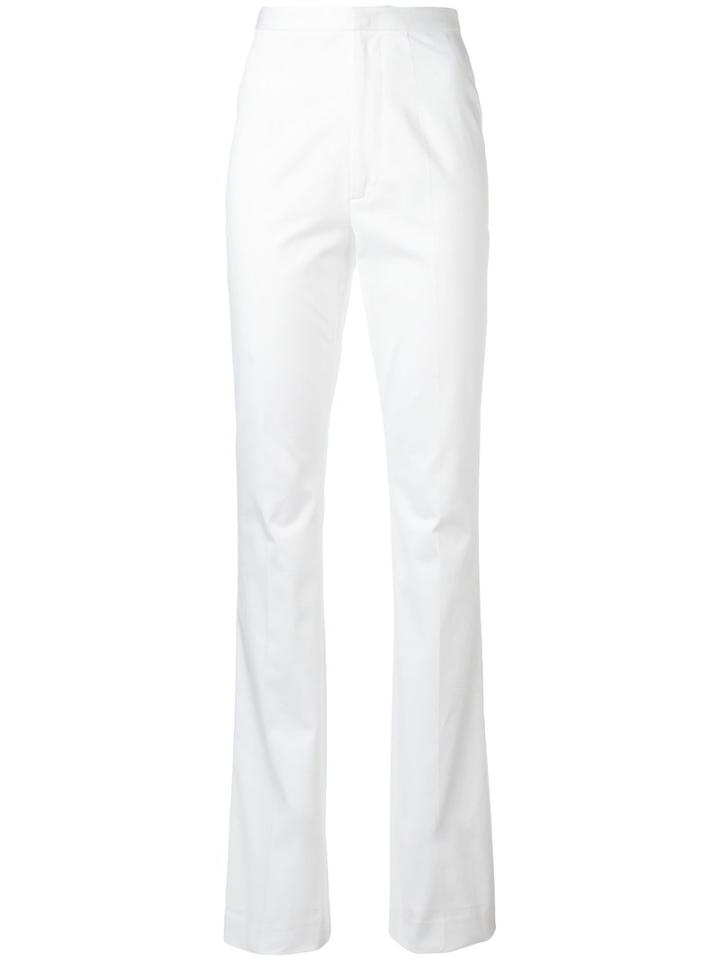 Dsquared2 Flared Trousers, Women's, Size: 38, White, Cotton/elastodiene