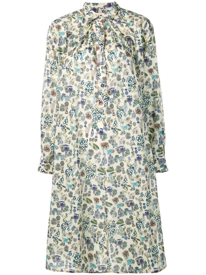 Marni Multi-pattern Flare Dress - Neutrals