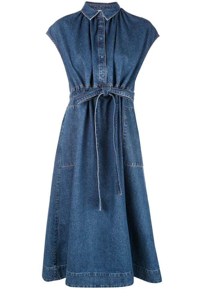 Co Denim Shirt Dress - Blue