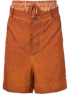 Vivienne Westwood Gold Label Builders Shorts, Adult Unisex, Size: S/m, Yellow/orange, Silk/cupro