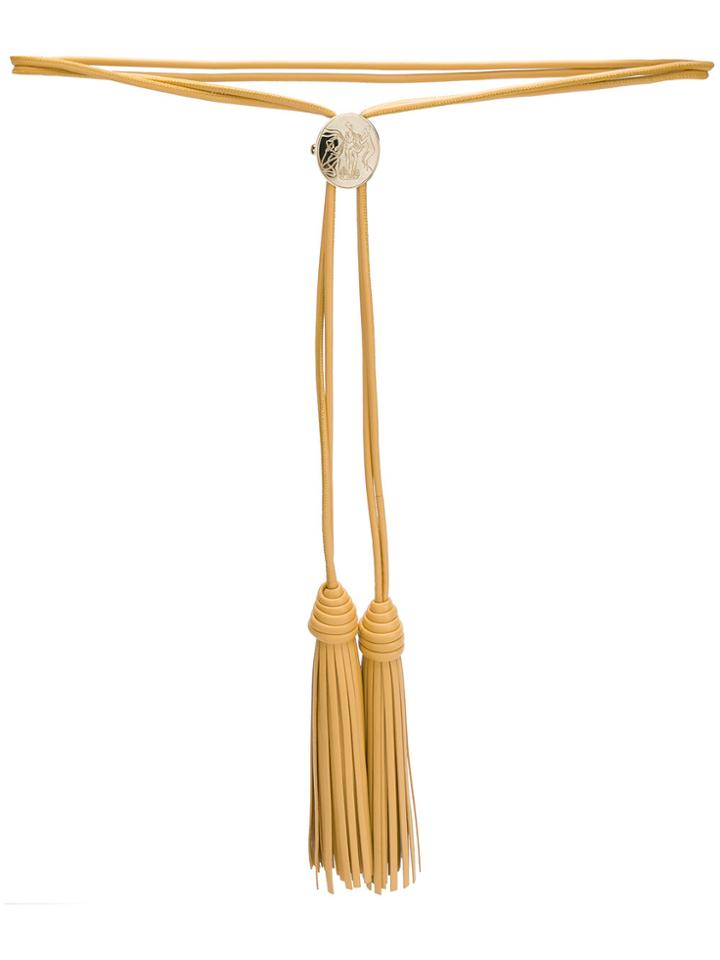 Nina Ricci Tassel Tie Belt - Nude & Neutrals