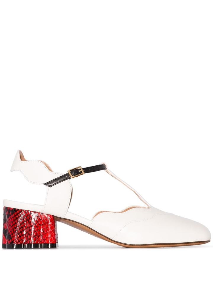 Marni Teatro 40mm T-bar Pumps - White