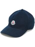 Moncler Logo Plaque Baseball Cap - Blue