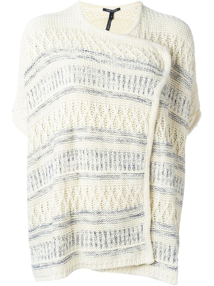 Woolrich Cable Knit Draped Cardigan Coat