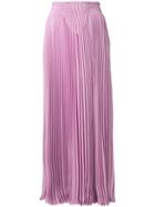 Valentino Pleated Maxi Skirt - Pink & Purple