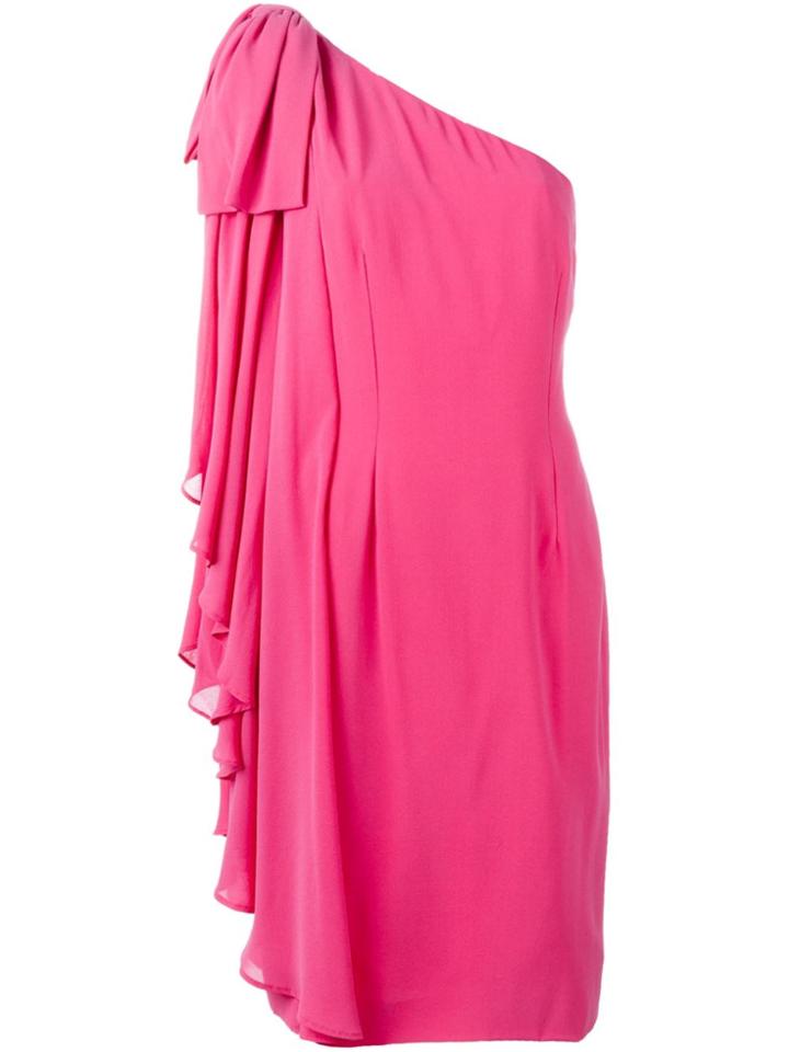 Jean Louis Scherrer Vintage One Shoulder Dress - Pink & Purple