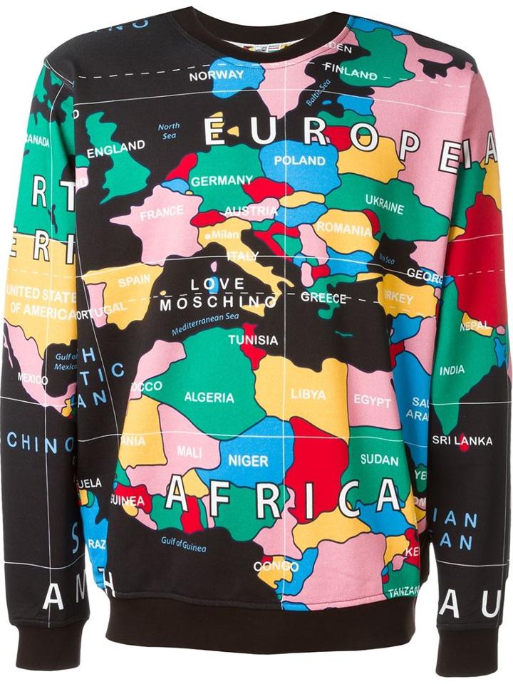 Love Moschino Map Print Sweatshirt