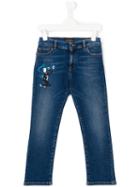 Dolce & Gabbana Kids Jazz Embroidered Jeans, Boy's, Size: 10 Yrs, Blue