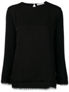 Fabiana Filippi Frayed Hem Top - Black