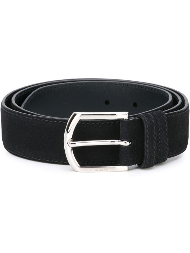 Church S Classic Belt, Men's, Size: 100, Blue, Calf Suede