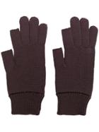 Rick Owens Knitted Gloves - Brown