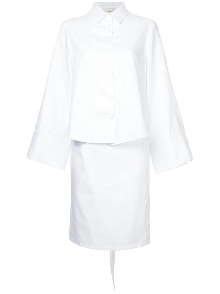 Elaidi Long Fitted Shirt - White