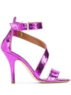 Paris Texas Metallic Strappy Sandals - Purple