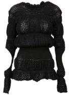Helen Lawrence Knitted Cut-out Sweater, Women's, Size: Medium, Black, Cotton/nylon/spandex/elastane
