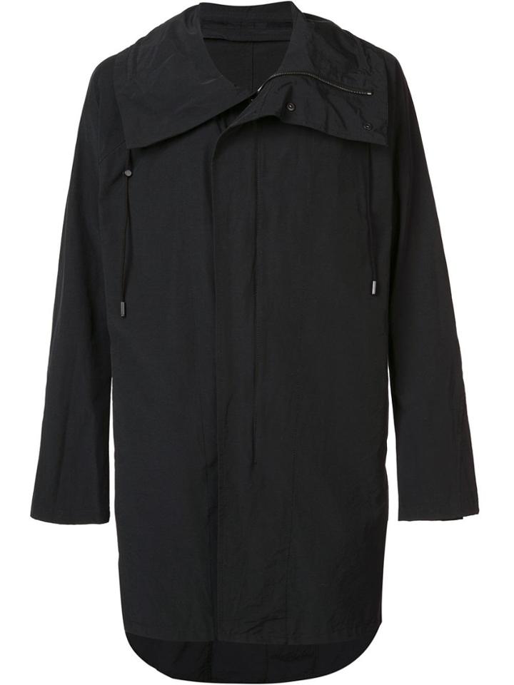 Nil0s Drawstring Collar Coat - Black