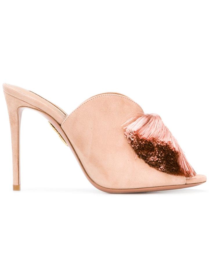 Aquazzura Lotus Blossom Mules - Pink
