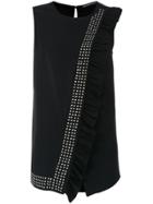 Reinaldo Lourenço Studded Ruffle Tank - Black