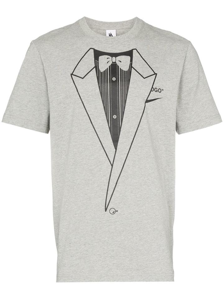 Nike X Off-white Tuxedo Cotton T-shirt - Grey
