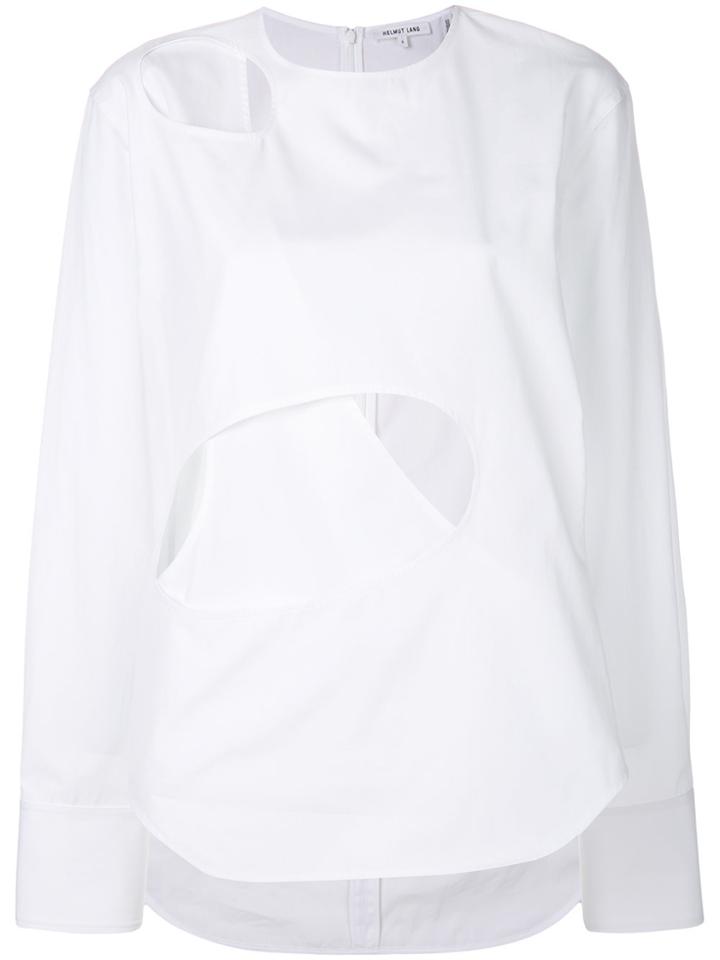 Helmut Lang Cut Out Detail Blouse - White