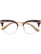 Gucci Eyewear Cat Eye Frame Glasses - Metallic