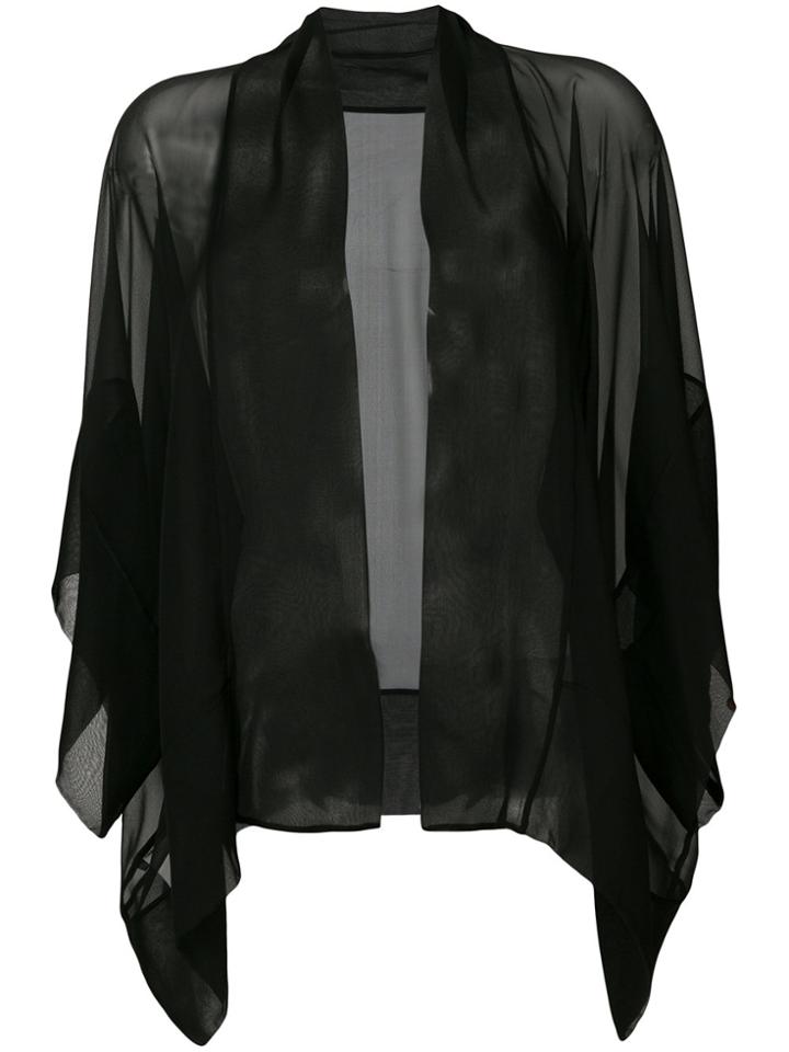 Alberta Ferretti Sheer Relaxed Jacket - Black
