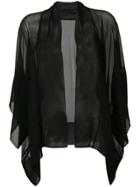 Alberta Ferretti Sheer Relaxed Jacket - Black
