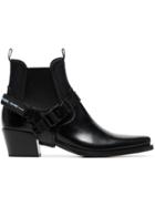 Prada Black 50 Leather Cowboy Boots
