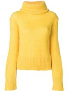 Moncler Roll-neck Fitted Sweater - Yellow & Orange