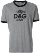 Dolce & Gabbana Logo King Print T-shirt - Grey