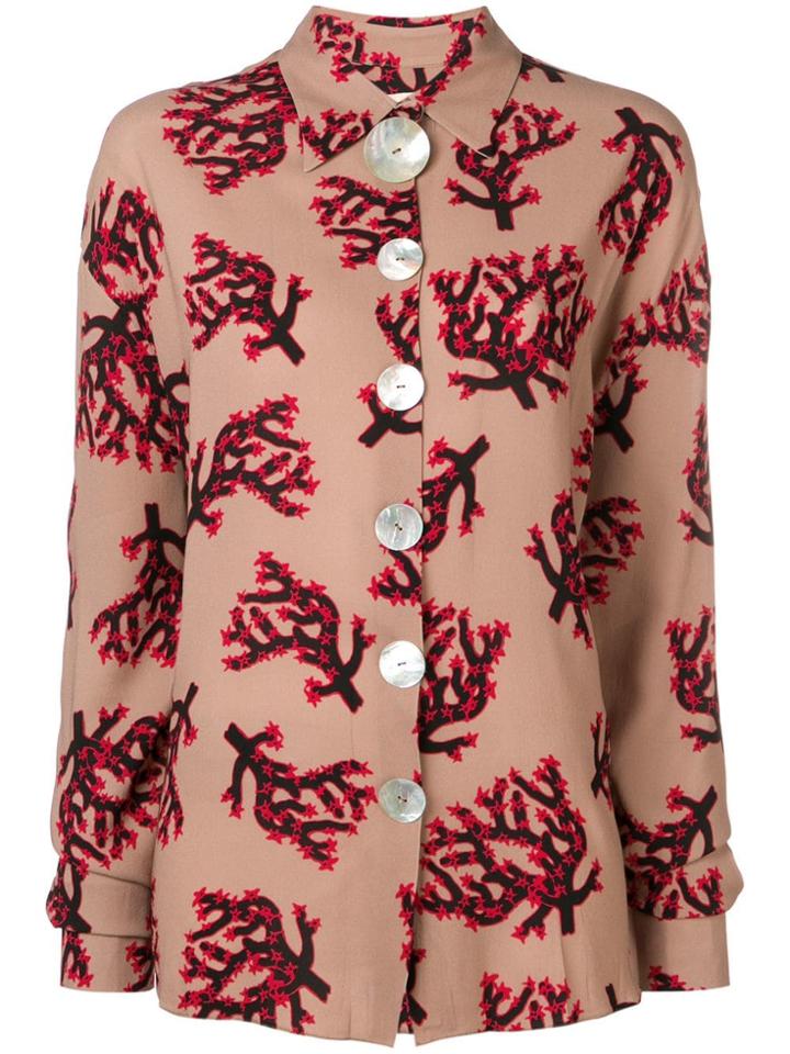 Marni Shell Buttoned Shirt - Brown
