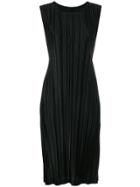 Pleats Please By Issey Miyake Pleated Fitted Dress - Black