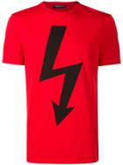Neil Barrett Bolt Print T-shirt - Red