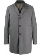Canali Layered Single-breasted Coat - Grey