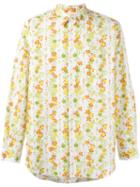 Comme Des Garçons Vintage Floral Print Shirt, Men's, Size: Medium, Yellow/orange