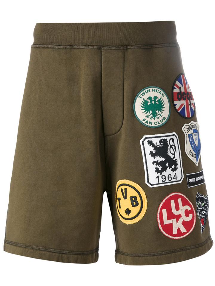 Dsquared2 Track Shorts, Men's, Size: Xl, Green, Cotton