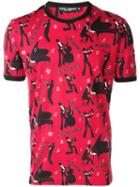 Dolce & Gabbana Musicians Print T-shirt, Men's, Size: 48, Red, Cotton