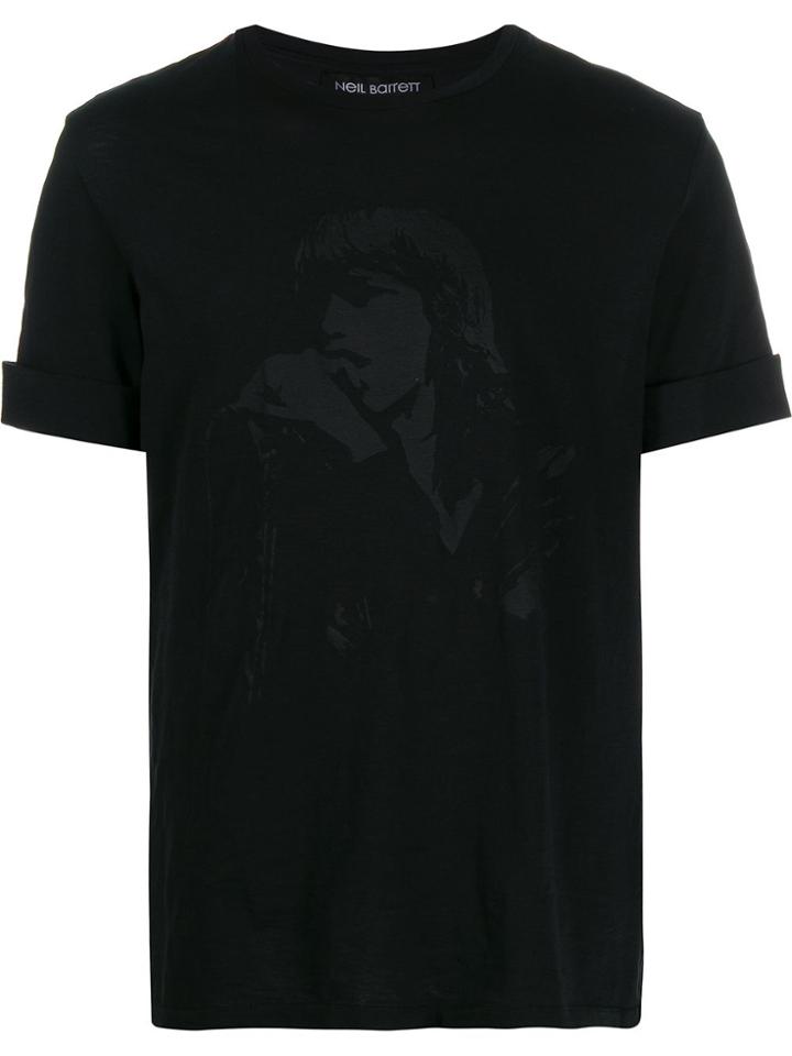 Neil Barrett Lead-singer Graphic T-shirt - Black