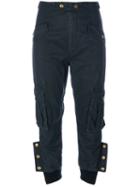 Isabel Marant Étoile - Dexter Coated Cargo Trousers - Women - Cotton/polyester/resin - 38, Blue, Cotton/polyester/resin