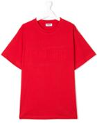 Moschino Kids Logo Embossed T-shirt - Red