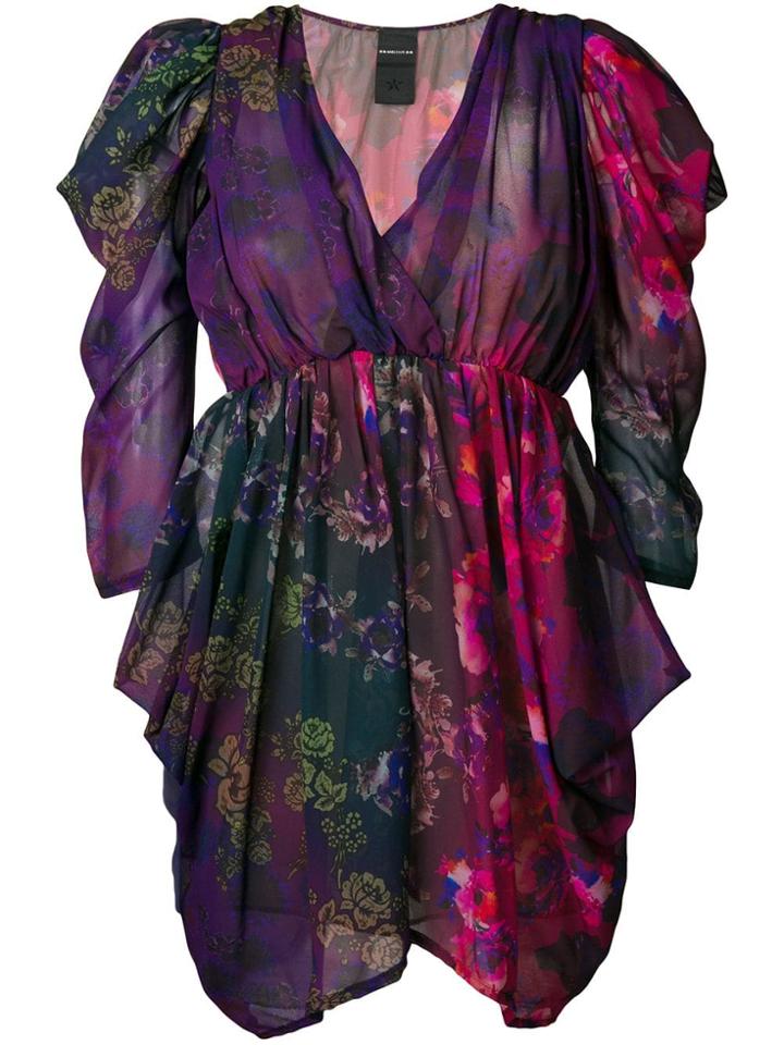 Marc Ellis Structured Sleeves Dress - Purple