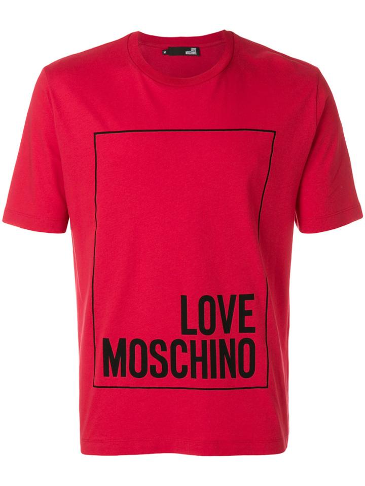 Love Moschino Oversized Logo Print T-shirt - Red